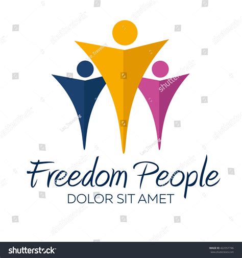 Freedom Logo Freedom People Logotype Vector Stock Vector Royalty Free