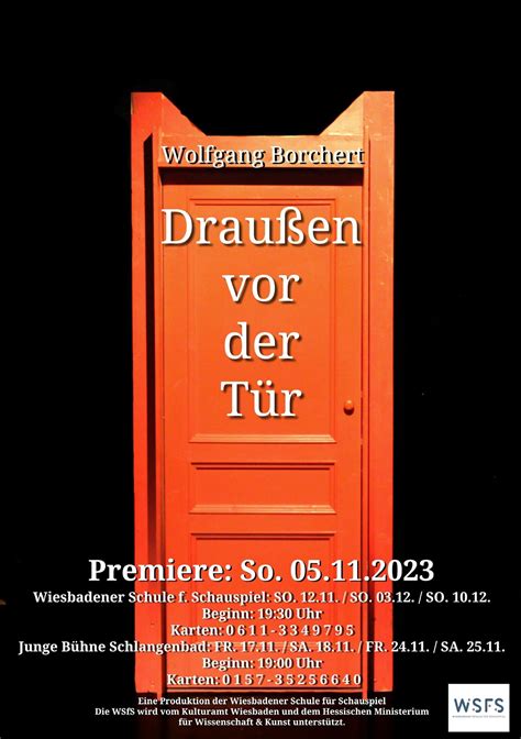 DRAUßEN VOR DER TÜR Vorstellungen Wiesbadener Schule für Schauspiel