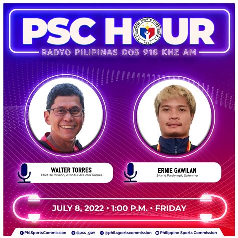 Philippine Sports Commission On Twitter Join Us On PSCHour This