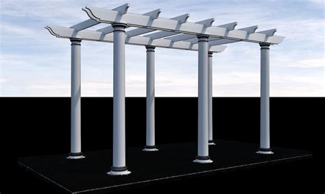 Pergola Kit 3d Model Cgtrader