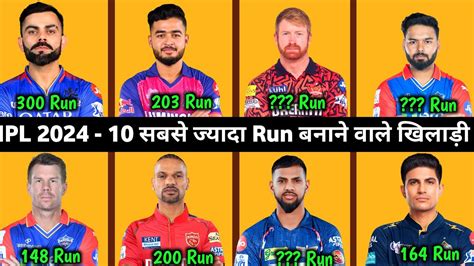 Top Highest Run Scorers In Ipl After Th Match Orange Cap