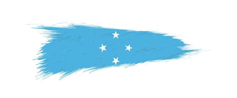 Flag Of Micronesia In Grunge Brush Stroke 22226758 Vector Art At Vecteezy