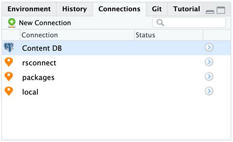 RStudio User Guide Connections Pane