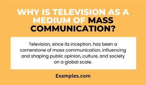 Television Mass Communication 29 Examples How To Use Tips