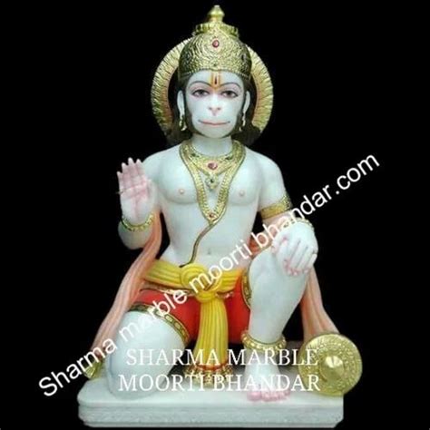 White Marble Hanuman Ji Moorti At Rs 151000 Marble Panchmukhi Hanuman