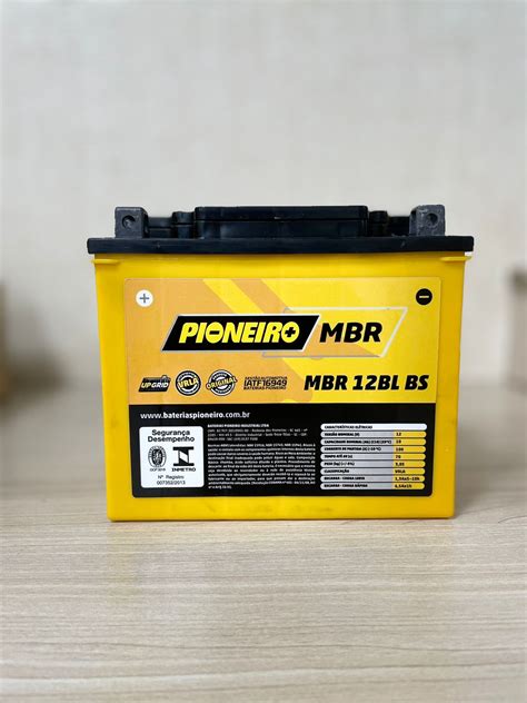 Bateria Pioneiro Para Moto Ah Mbr Bl Bs Loja Gru Baterias