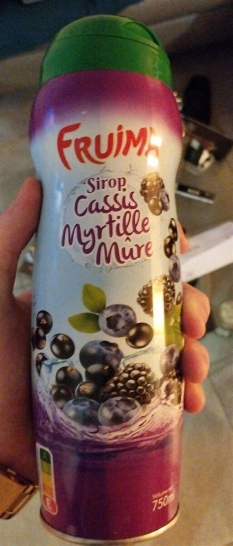 Sirop Cassis Myrtille Mûre Fruima