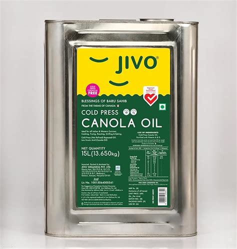 Jivo Canola Cold Press Oil Healthiest Cooking Oil Ltr Healthy