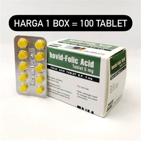 Jual Hovid Folic Acid Tablet 5mg Shopee Indonesia