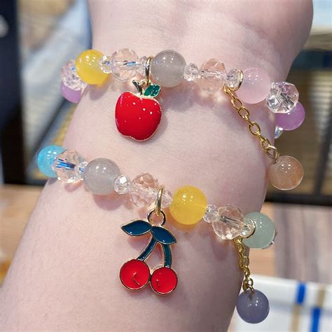 Jual Cod Gelang Kristal Buah Wanita Korea Gelang Perhiasan Sederhana