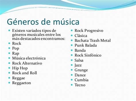 Tipos De Musica Musica Musica Clase De Musica Actividades De