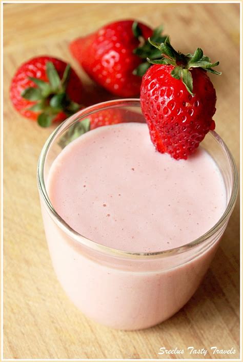 Refreshing Strawberry Lassi A Popular And Traditional Punjabi Yogurt