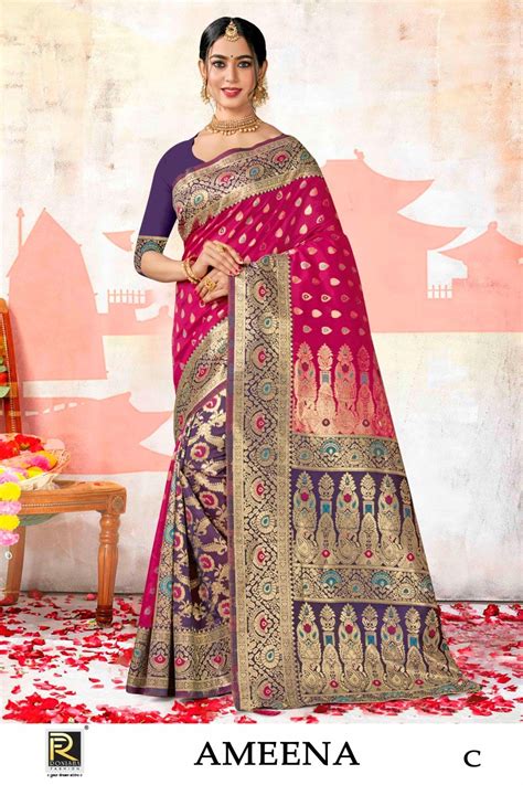 Ronisha Ameena Premium Banarasi Silk Saree Collection