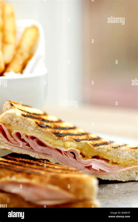 Toasted Ham and Cheese Sandwich Stock Photo - Alamy