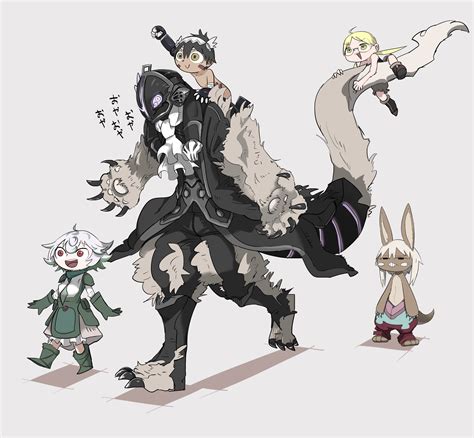 Nanachi Regu Riko Bondrewd And Prushka Made In Abyss Drawn By