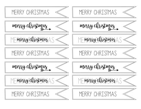 Merry Christmas Tag Free Printable - Paper Trail Design