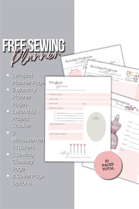 Sewing Planner Free Printable Planner Boo And Lu