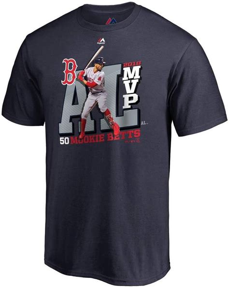 S Mookie Betts Navy Boston Red Sox 2018 Al Mvp T Shirt Zelitnovelty