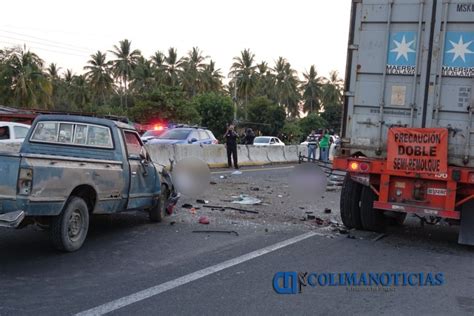 Fuerte Choque En Autopista Colima Manzanillo Deja Dos Muertos Y Tres