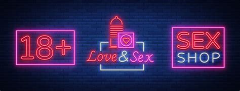 Set Of Neon Signs Adults Only 18 Plus Sex And Xxx Vector Image