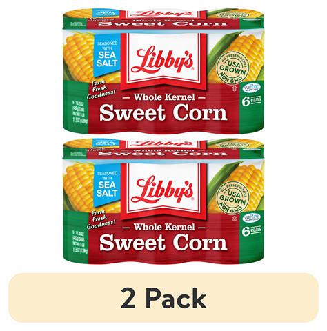 2 Pack 6 Cans Libbys Whole Kernel Sweet Corn 1525 Oz