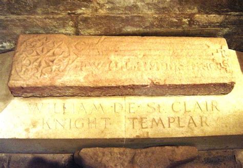 William St Clair Knight Templar These Two Stones Are In Rosslyn