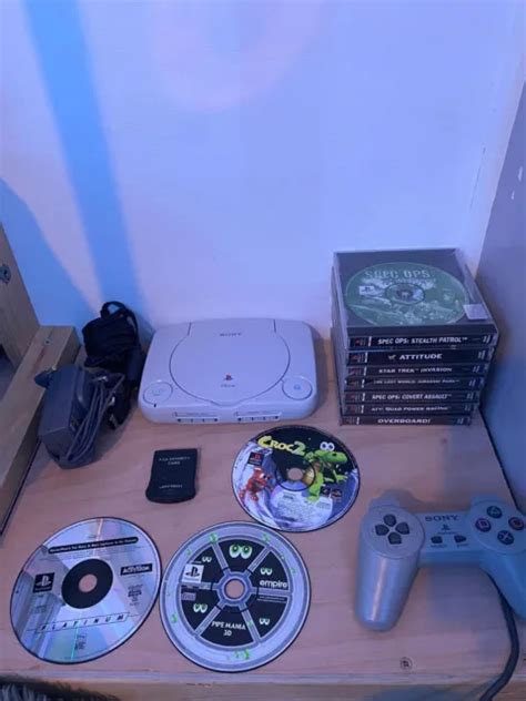 SONY PLAYSTATION PSONE Slim Console SCPH 102 PAL Bundle Games PS1