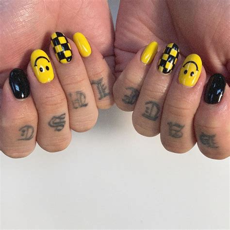 Black Smiley Face Nail Design Chanel West Coast Had A Variety Of