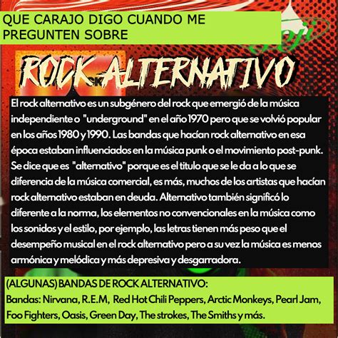 Que Es El Rock Alternativo Generos Musicales Musica Punk Musica Rock