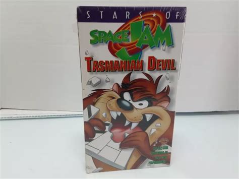 Vintage Stars Of Space Jam Tasmanian Devil Vhs Tape Looney Tunes