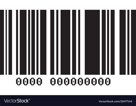 Barcode With Serial Number Royalty Free Vector Image