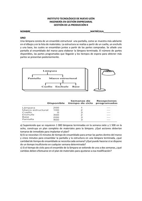 Examen T Mrp Jkiklknkb Instituto Tecnolgico De Nuevo Len