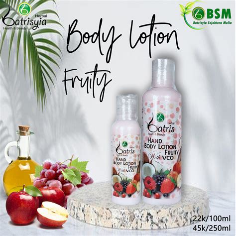 Body Lotion Fruity Batrisyia Herbal Store