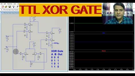 Ltspice Ttl Xor Gate Simulation Xor Gate Using Transistor Digital Electronics Youtube