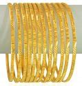 22kt Gold indian bangles set - AjBa62827 - Traditional Indian 22kt Gold ...