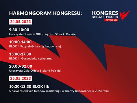 Xiii Kongres Stolarki Polskiej Przedstawiamy Program Wydarzenia