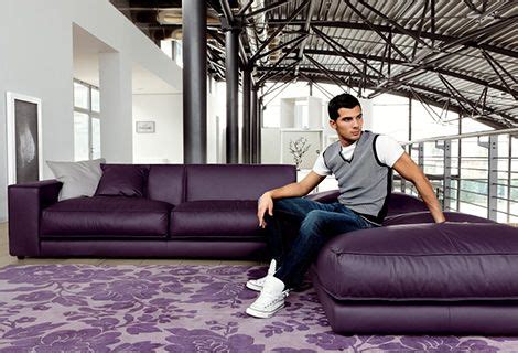 Purple Leather Sofa by Ditre Italia - 'Blob' oversized | Oturma odasi ...