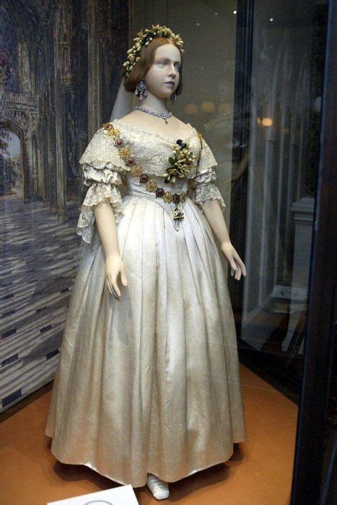 The Wedding Dress Of Queen Victoria As It Was Put On Display At