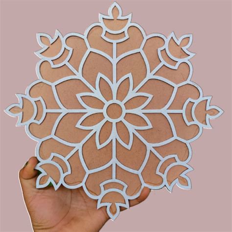 Mdf Dual Layer Island Rangoli MDF Readymade Rangoli Mat Easy To Use