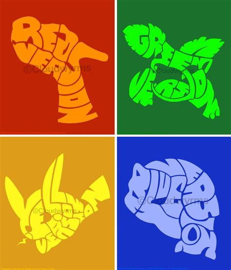 Pokemon Word-Art Designs : Generation 1 Set by Cloudy-dragons on DeviantArt