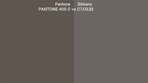 Pantone 405 C Vs Sikkens C70333 Side By Side Comparison