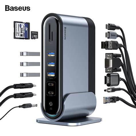 Baseus Usb C Hub Type C To Multi Hdmi Usb With Power Adapter