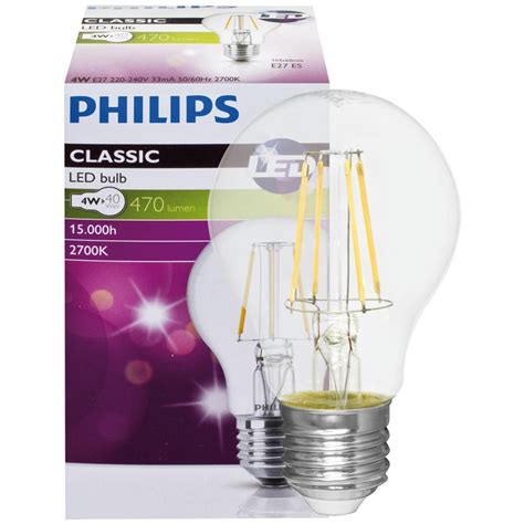 Philips CLASSIC LED Bulb E27 4 3W 470lm 2700K MASTERLIGHT