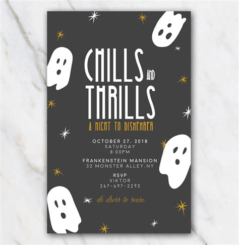 Free Halloween Invitation Template in Word | DIY | Printable | Ghosts