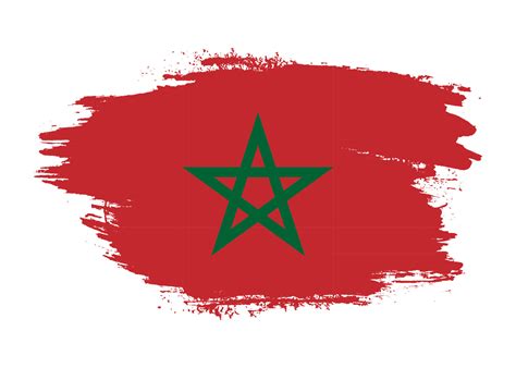 hand paint morocco flag vector  vector art  vecteezy
