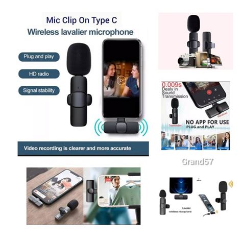 Jual Mic Wireless Clip On Lavalier Nirkabel Usb Type C Youtube Vlog