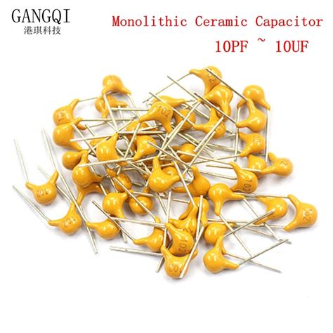 100pcs Multilayer Ceramic Capacitor 50v 100~106 10pf~10uf 102 103 104 105 39 820pf 1 22 33 47