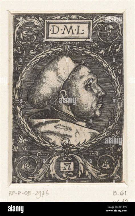 Portrait of Martin Luther. Portrait of Martin Luther and Profil in an ...