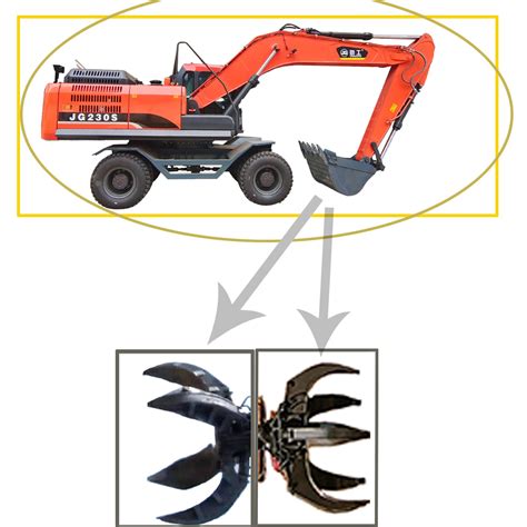 Jinggong Scrap Material Handling Clamshell Handler With Orange Peel