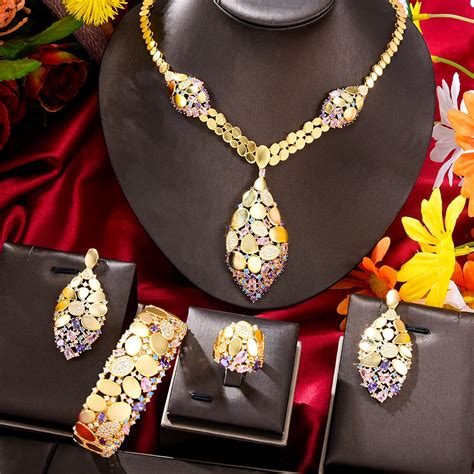 GODKI Famous Brand Bling Sequins Luxury Africa Dubai Jewelry Sets For